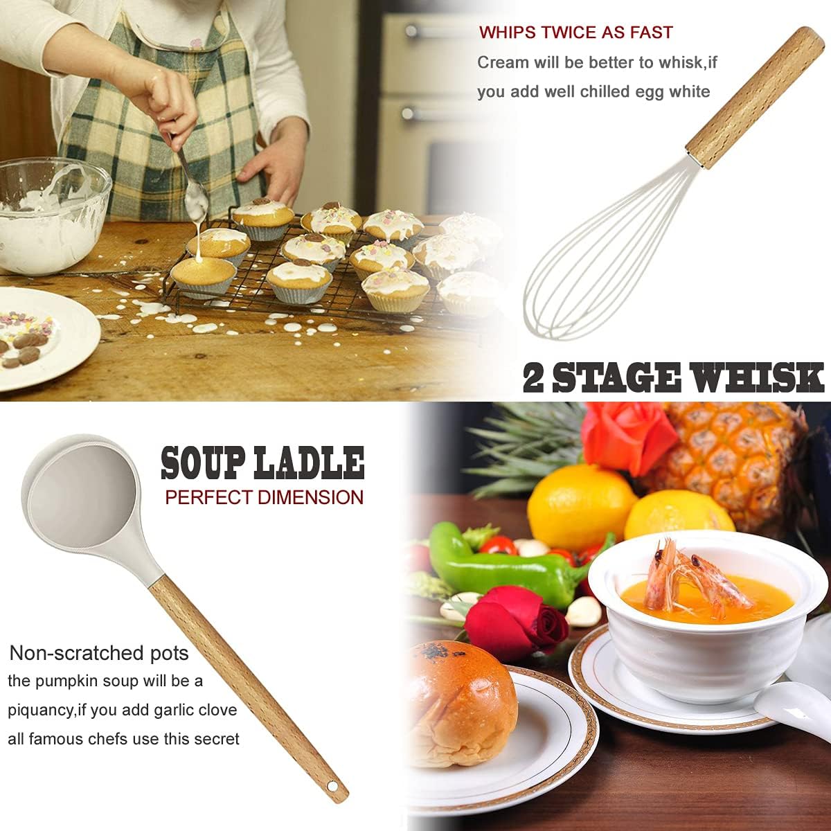 Kitchen Utensils Set- 35 PCs Cooking Utensils with Grater,Tongs, Spoon Spatula – alternate view