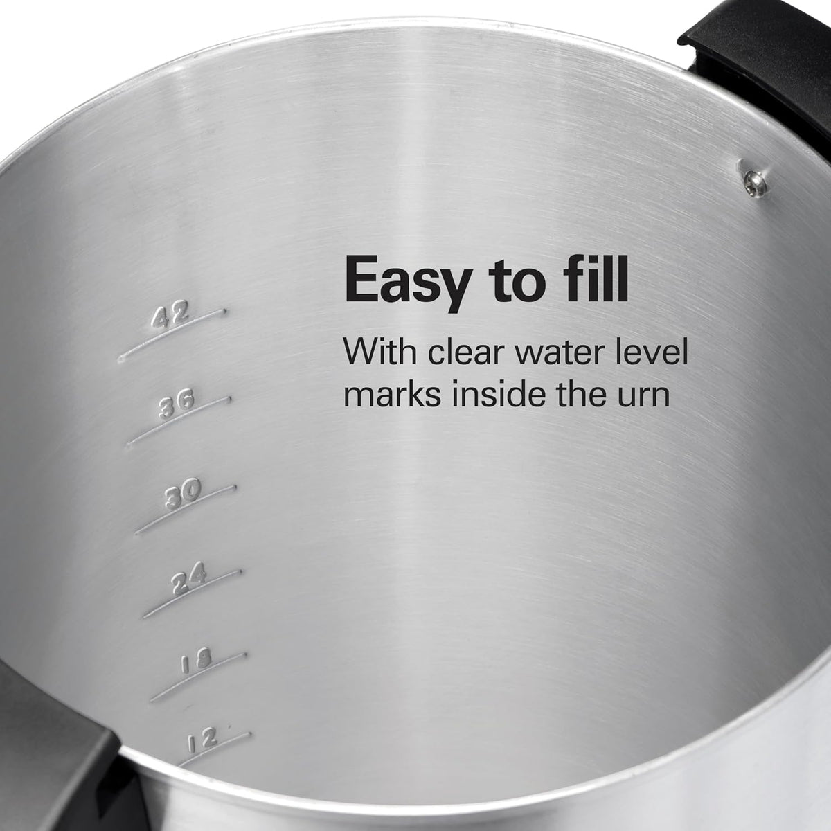 45 Cup Coffee Urn and Hot Beverage Dispenser, Silver – set view