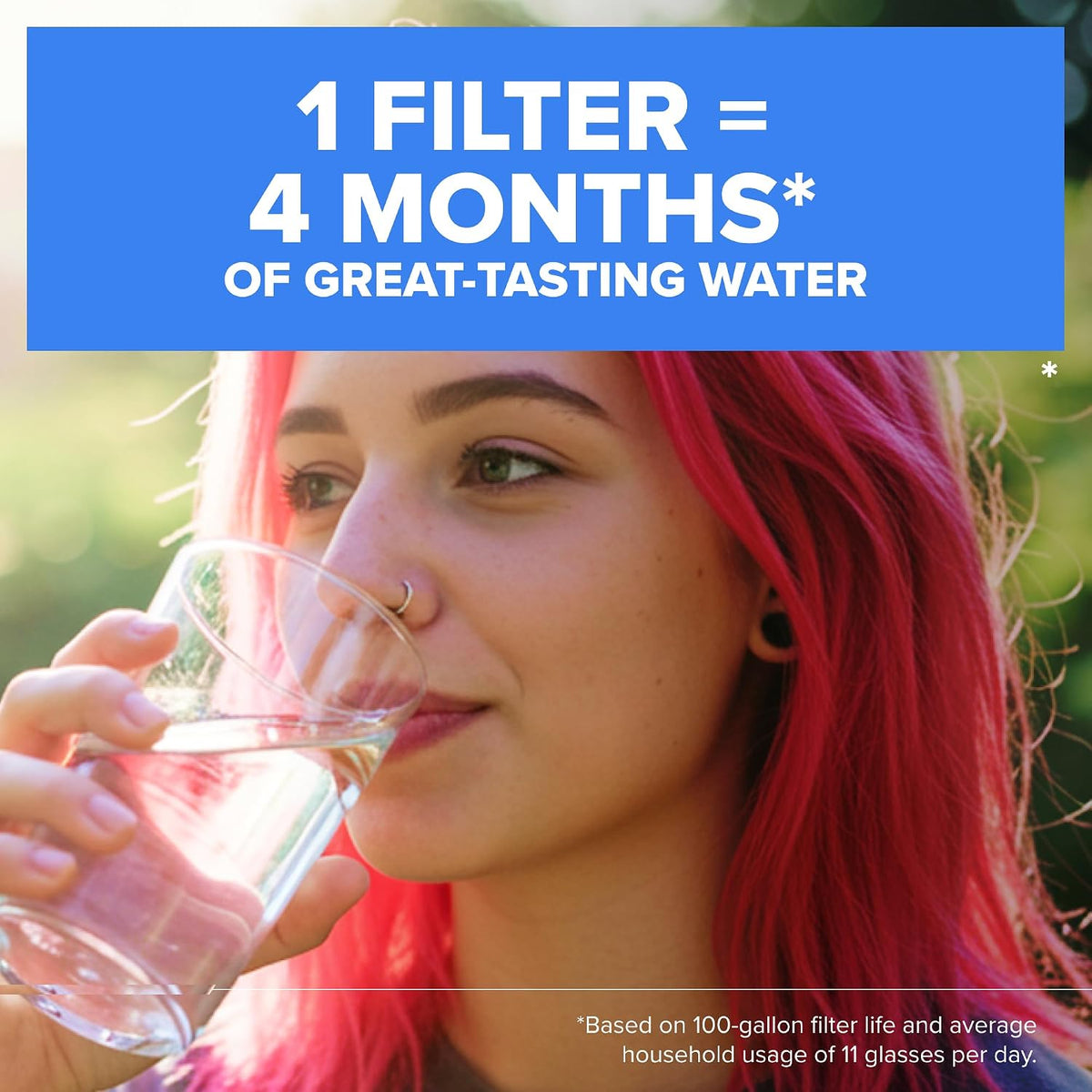 Elite Advanced White Faucet Water Filter System, 1 Filter – size reference