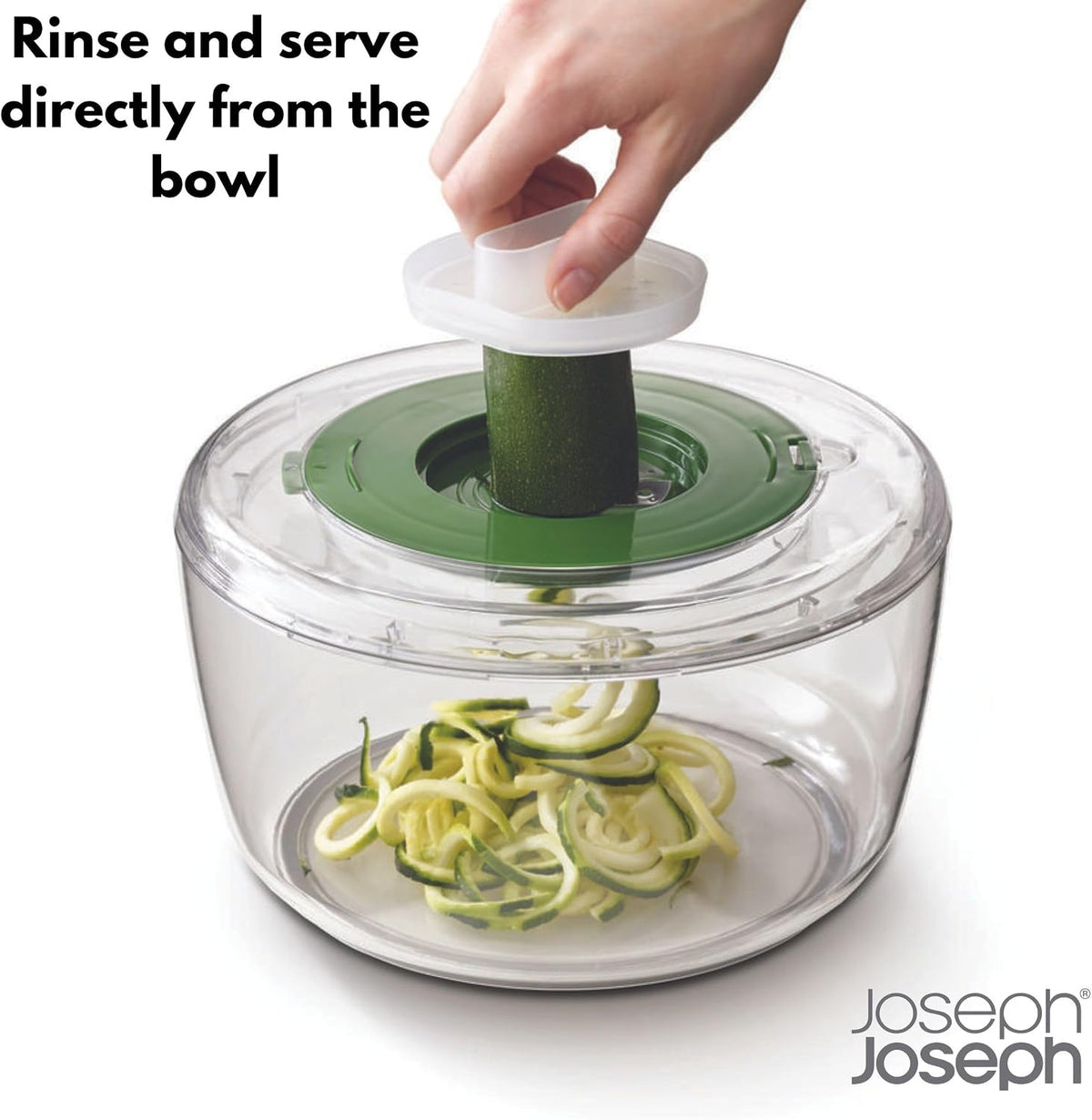 Multi-Prep 4-Piece Salad Making Set, Salad Spinner, Spiral Cutter, Slicer – close-up