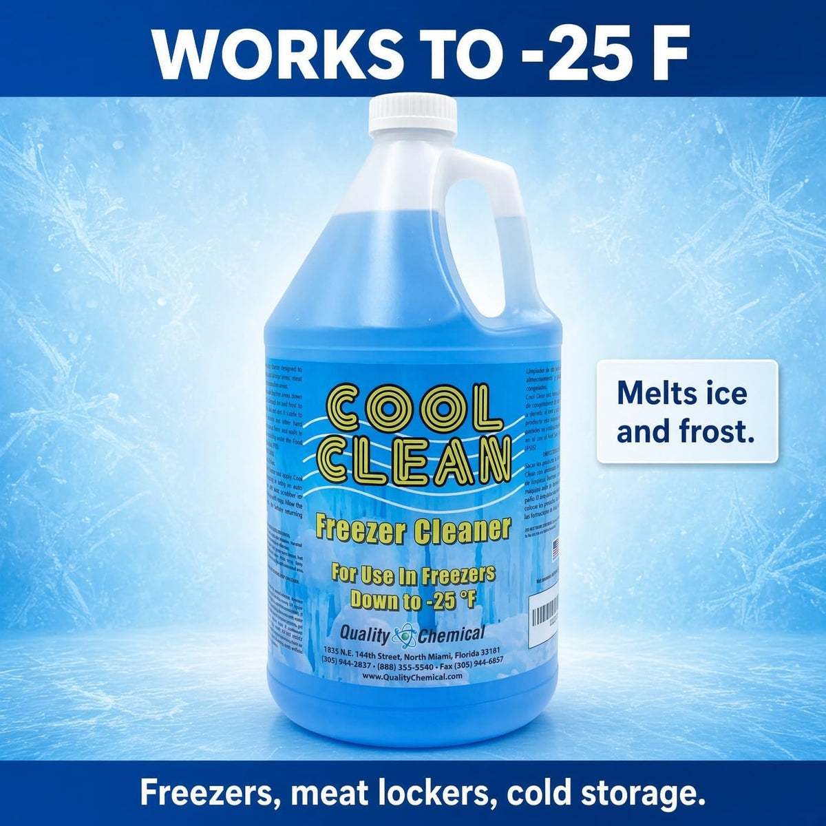 Cool Clean Freezer Cleaner – Melts Ice & Frost to -25°F for Walk-In Freezers – detail