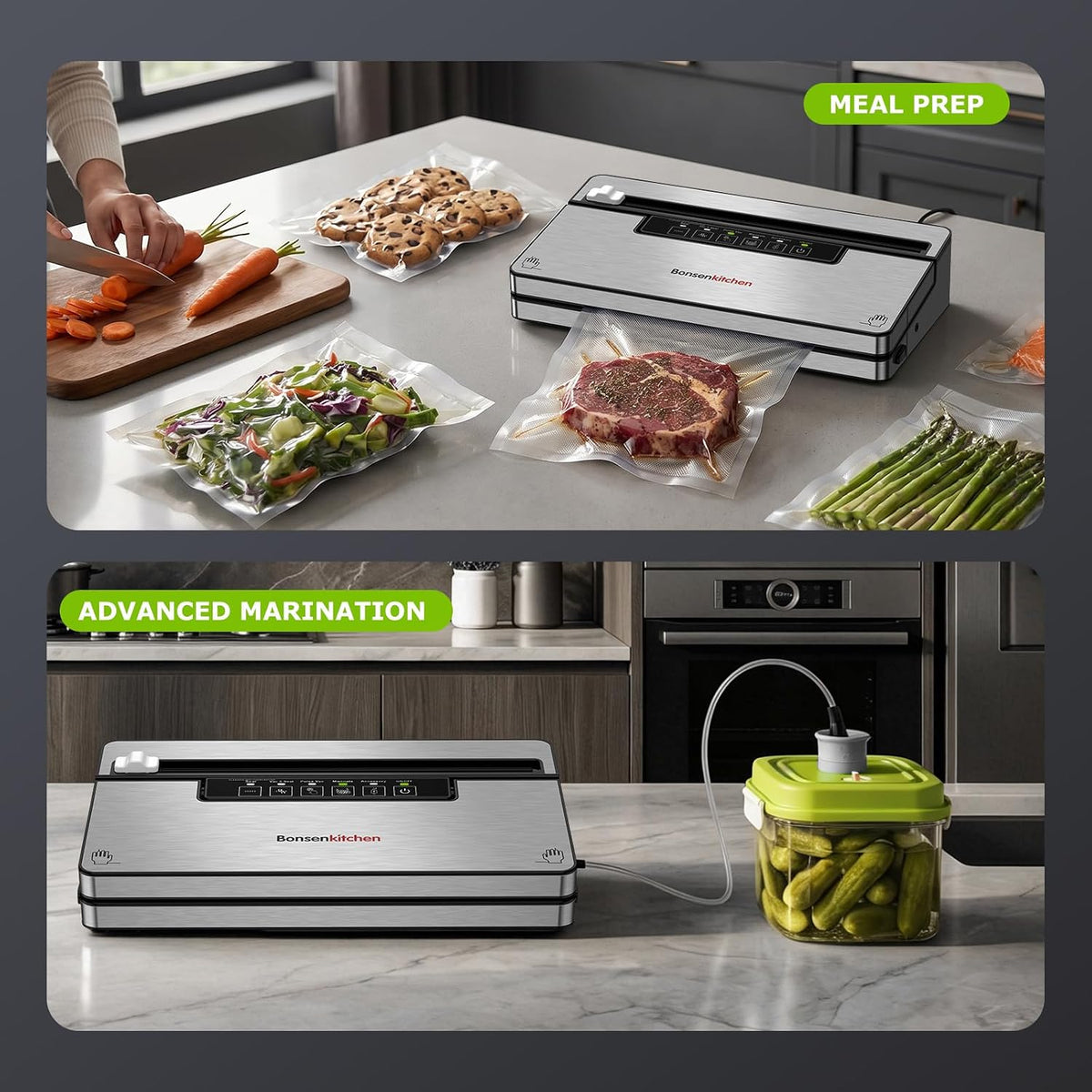 Vacuum Sealer Machine,80 kPa Powerful Suction,Silver – another angle