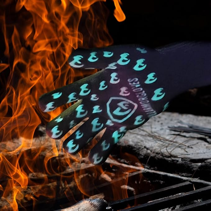 Protective Mitts & Potholders, 932°F, ARAMID, Green Glow in the Dark