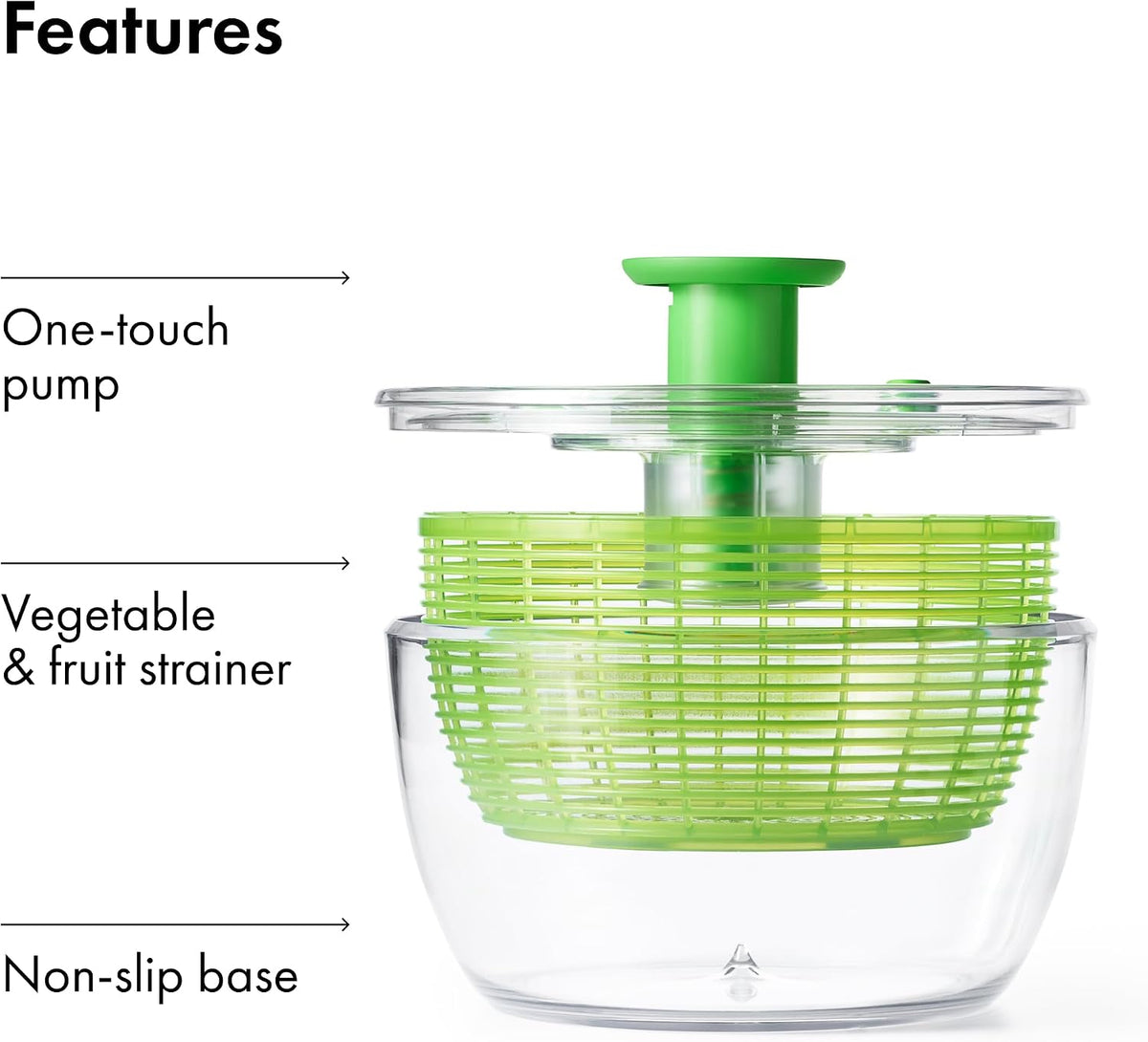 OXO Good Grips Salad Spinner - Green – another angle