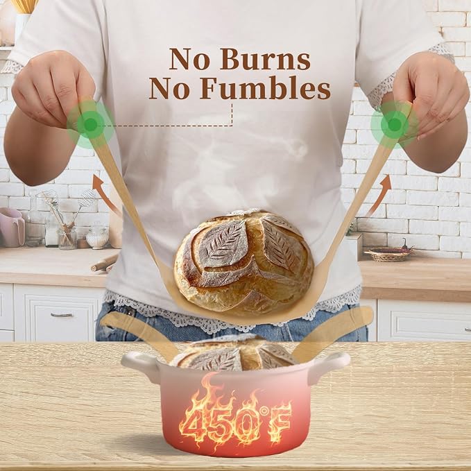 Disposable Parchment Baking Mats, 50 Count with Long Handles
