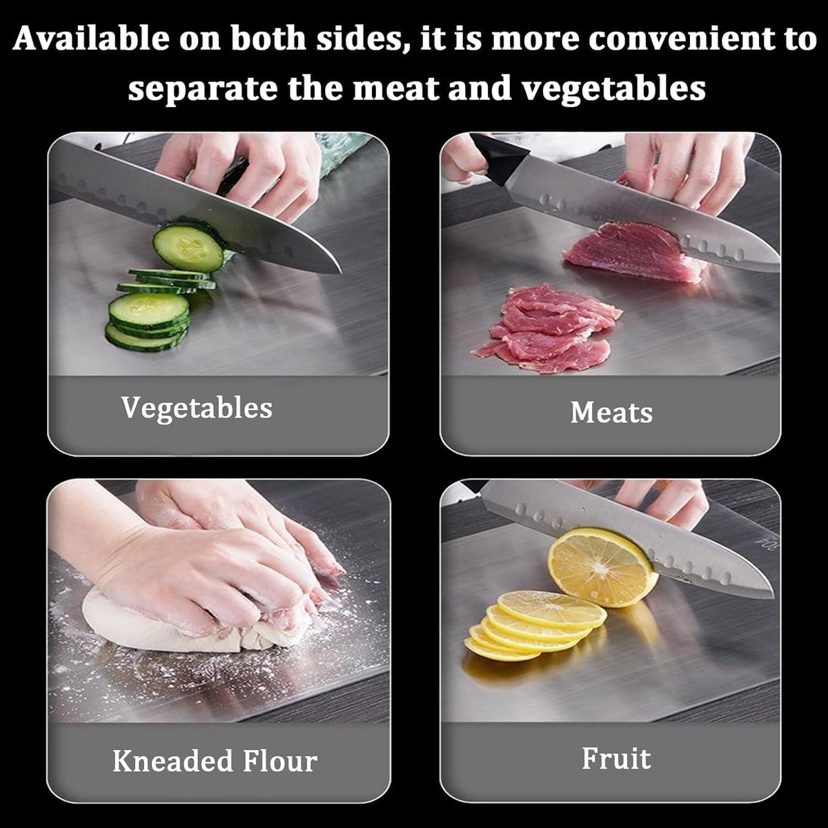Stainless Steel Cutting Board Set of 3,Non Toxic Cutting Boards for Kitchen – detail