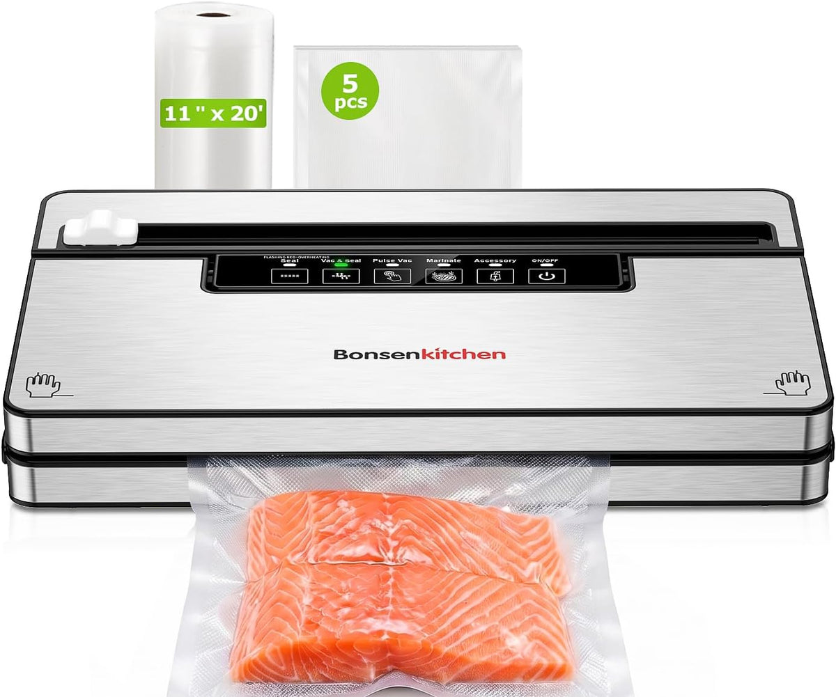 Vacuum Sealer Machine,80 kPa Powerful Suction,Silver