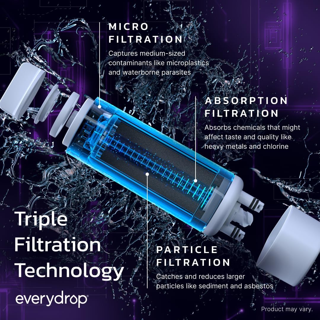 by Whirlpool Ice & Water Refrigerator Filter 1, Purple, EDR1RXD1 – close-up
