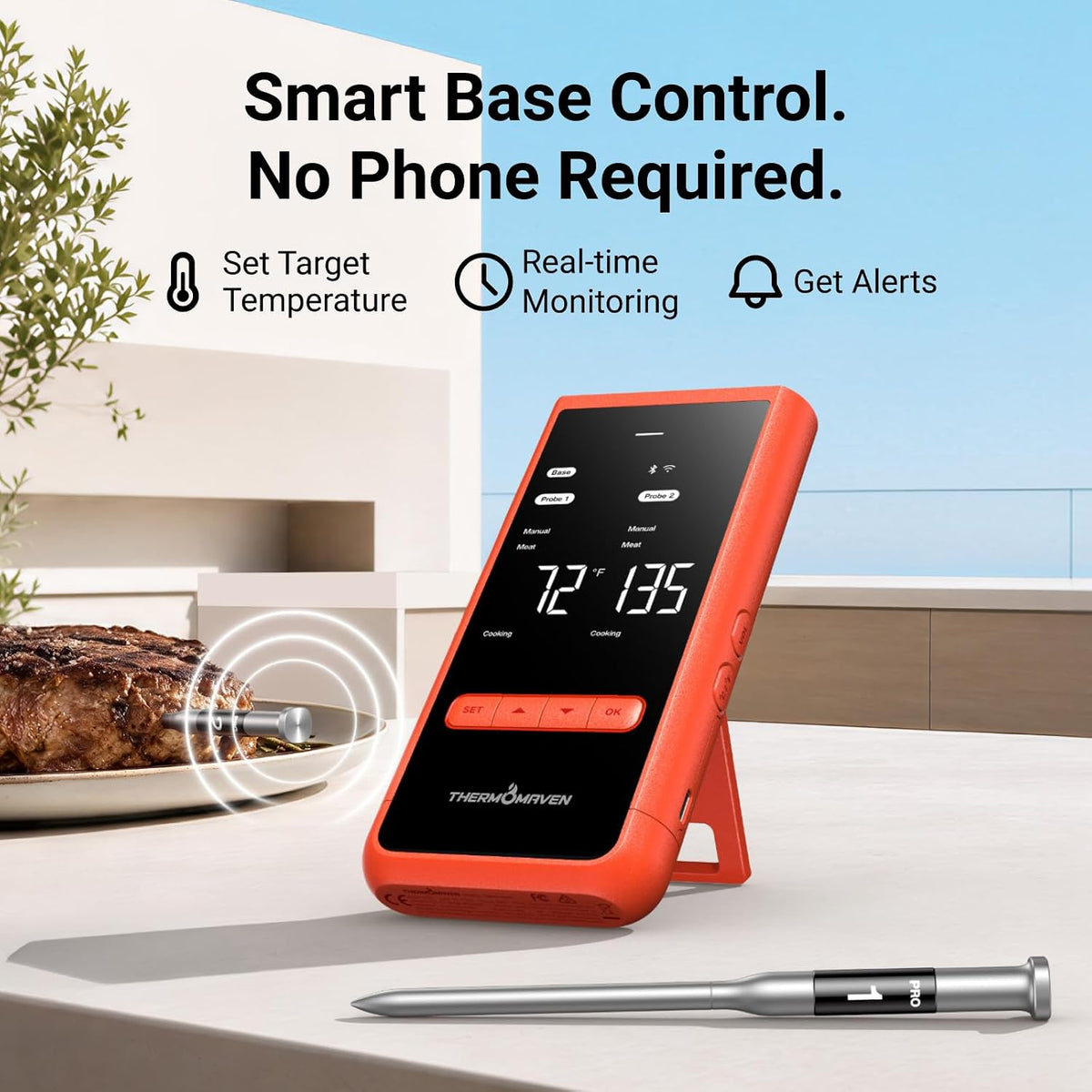 Smart WiFi Wireless Meat Thermometer for Grilling with 2 Probes – detail