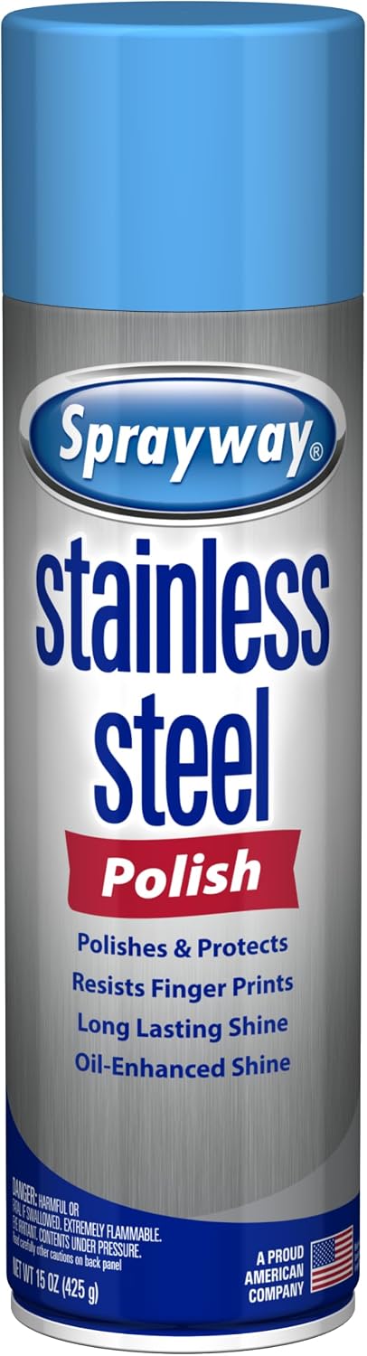 Stainless Steel Cleaner Aerosol Spray (Oil-Based), 15oz, Pack of 6 | Cleans – detail