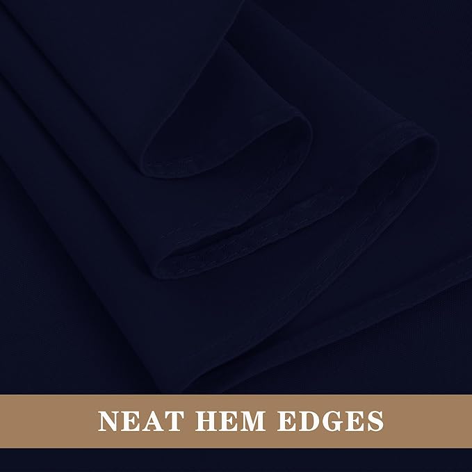 Tablecloths, Square Navy Polyester, 70 x 70 Inch, 6 Pack