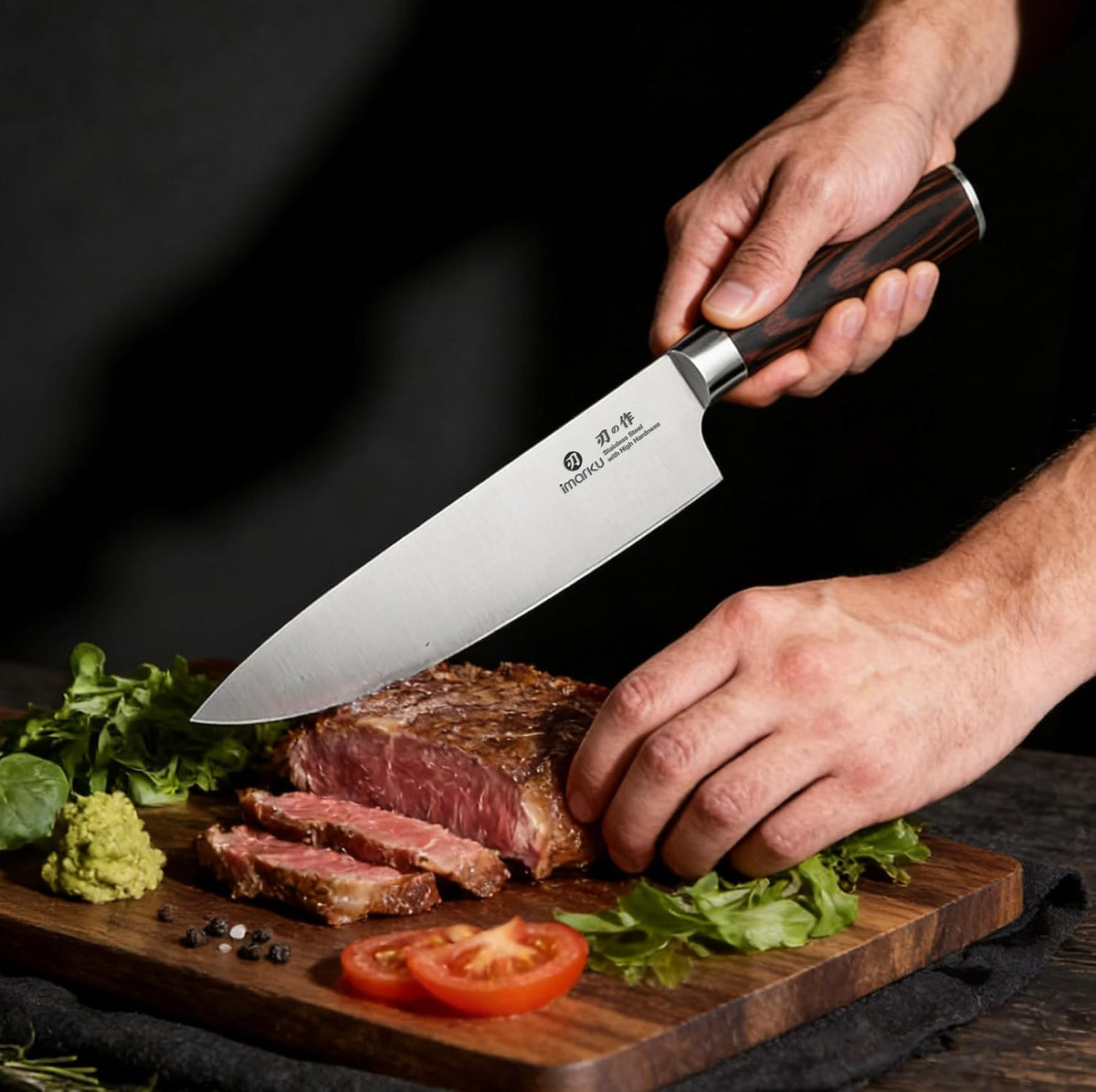 3 Pieces Knife set, Japanese HC Stainless Steel Kitchen Knife Set – detail