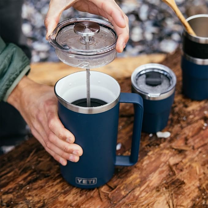 Rambler 64 oz. French Press Coffee Maker – Navy