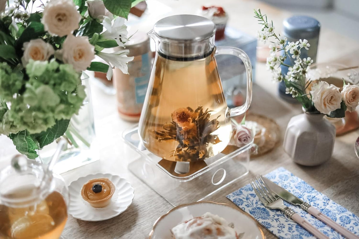 One-Touch Plastic-Free 2-in-1 Glass Teapot & Kettle, 40 oz – alternate view