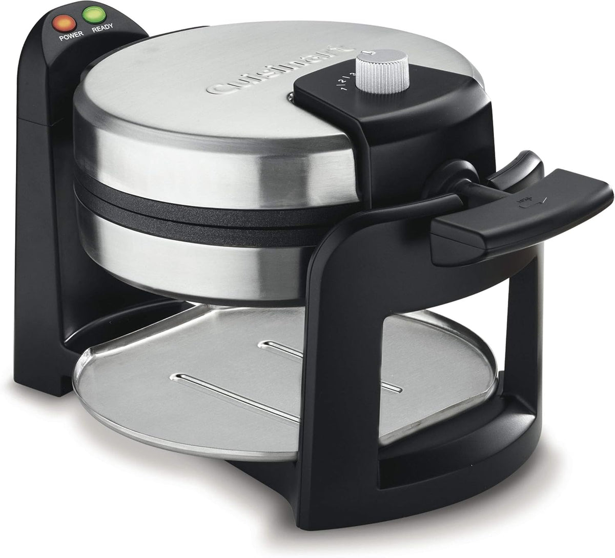 Flip Belgian Waffle Maker, NonStick, Stainless Steel, 1" Thick