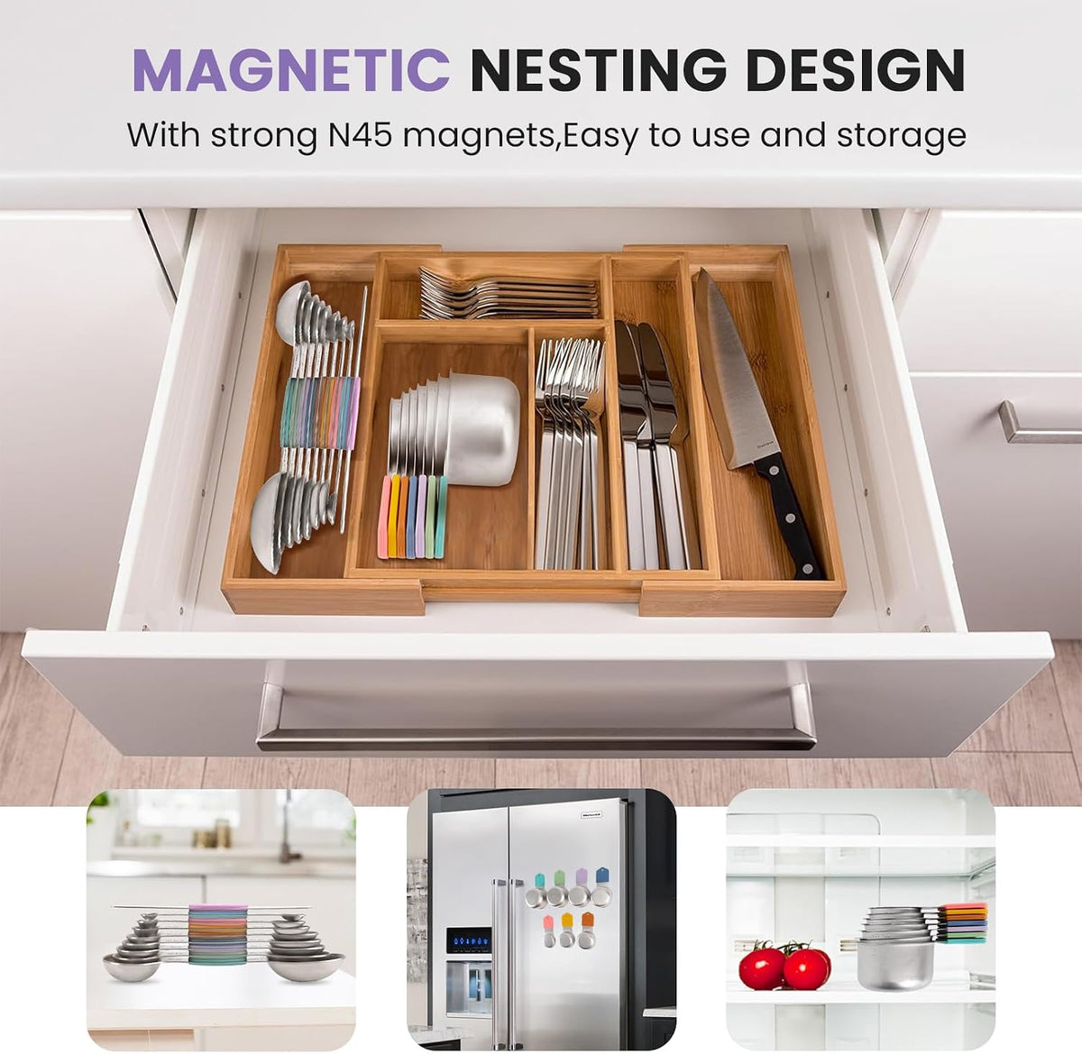 Magnetic Measuring Cups and Spoons Set-Heavy Duty 304 Stainless Steel – features