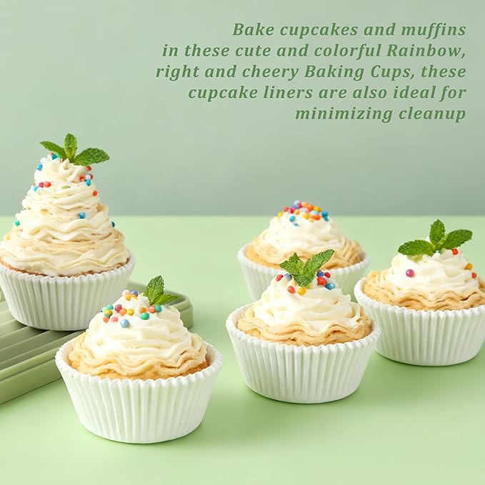 Baking Cups: 2 Inch Mini Cupcake Liners, 1000 Count in White