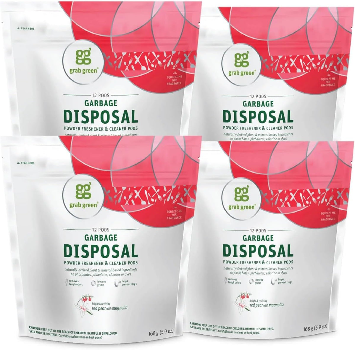 Garbage Disposal Cleaner, 48 Pods, Red Pear & Magnolia