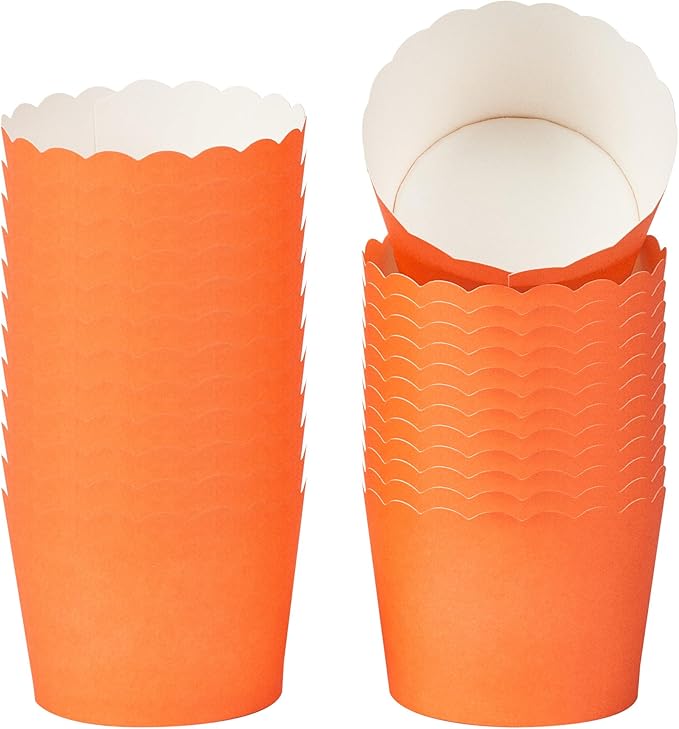 Baking Cups, 200 Count Orange Paper Cupcake Liners, Oven-Ready, Greaseproof