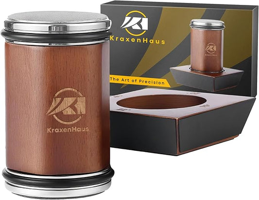 Tumbler Rolling Knife Sharpener Kit – Magnetic Manual System with 4 Angles & Walnut Base Diamond & Ceramic Discs | Kitchen Knife Sharpening Tool | Interchangeable, Easy & Safe Design
