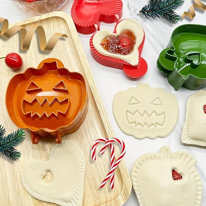 9PCS Mini Hand Pie Molds,Party Potluck Hand Pie Molds for Baking,Fits All Kinds of Festivals and Parties (9PCS-B)