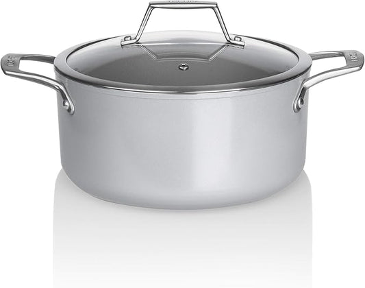 TECHEF - CeraTerra Collection, 5-quart Ceramic Nonstick Soup Pot with Glass Lid (PFAS, PTFE, and PFOA Free), Made in Korea (5-quart)