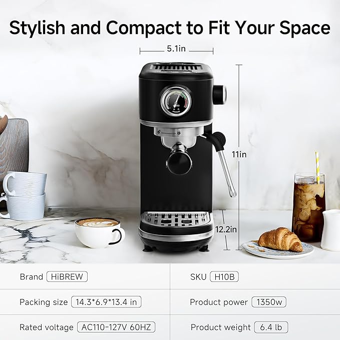 51mm Espresso Machine - Temperature & Cup Volume Adjustable at will