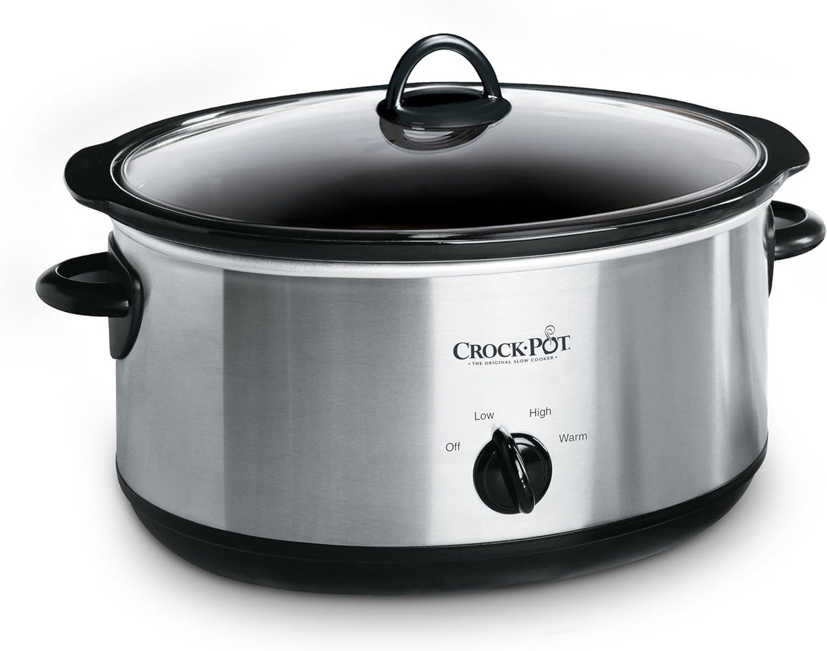 7-Quart Manual Slow Cooker, Family Size Serves 8+ People & Fits 6-lb Roast
