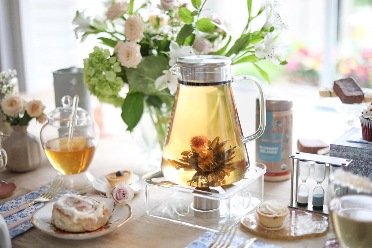 One-Touch Plastic-Free 2-in-1 Glass Teapot & Kettle, 40 oz – detail