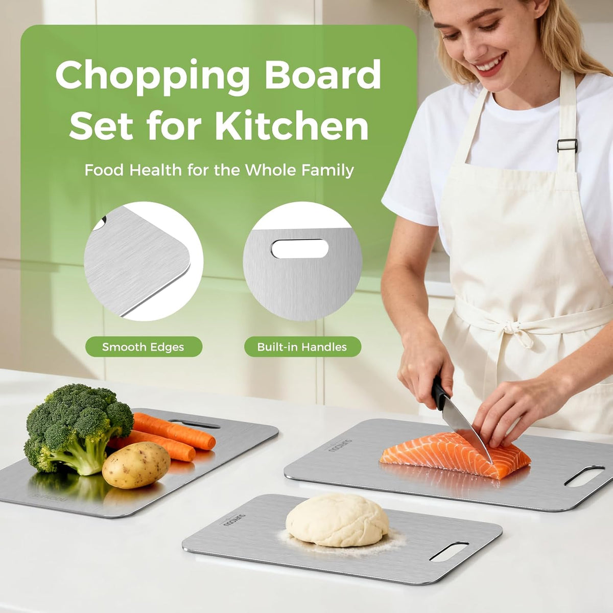 Titanium Cutting Board Set of 3(M+L+XL) – features