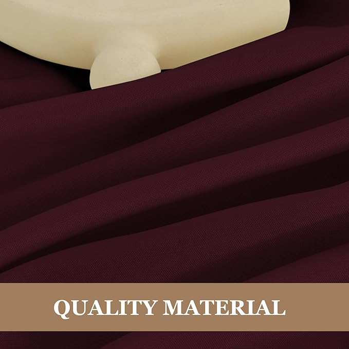 Tablecloths 6 Pack, Burgundy Square Polyester, 70 x 70 Inch
