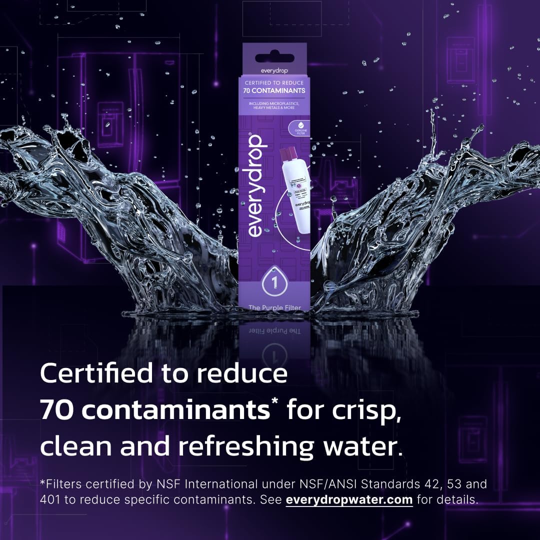 by Whirlpool Ice & Water Refrigerator Filter 1, Purple, EDR1RXD1 – detail