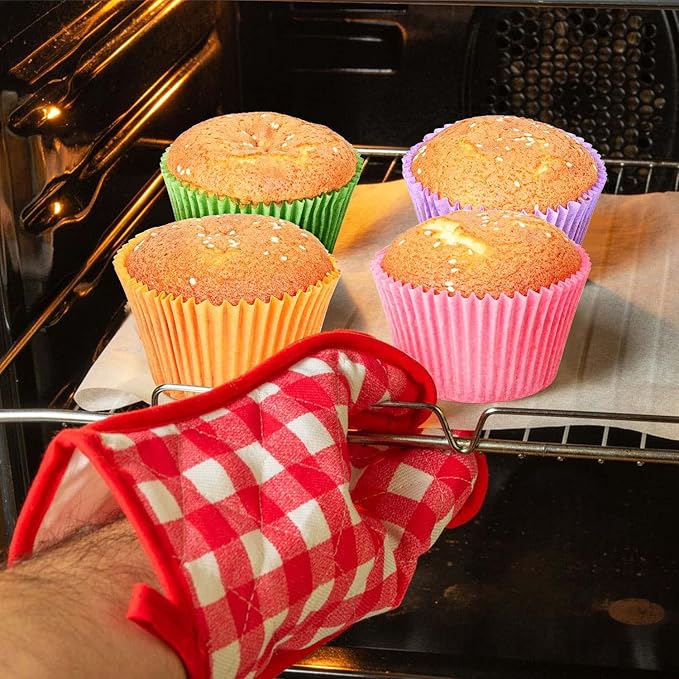 Baking Cups for Jumbo Pans, 400 Count, 8 Solid Colors