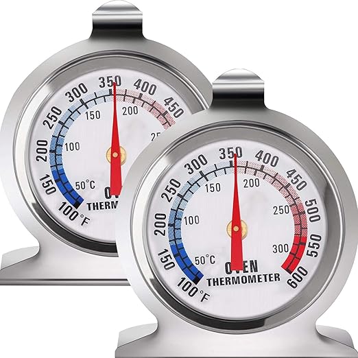 Lightbeam 2" Dial Oven Thermometer with Temperature Range 100°F to 600°F, Instand Read Large Dial Kitchen Thermometer for Baking, Grill & Smoker