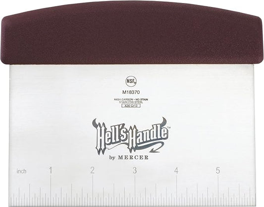 Mercer Culinary Hell's Handle Bench Scraper, 3.5 Inch x 6 Inch