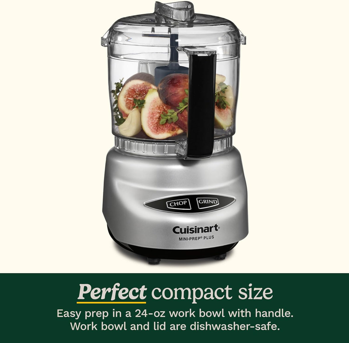 Mini Food Processor, Reversible Blade, 3-Cup Capacity – close-up