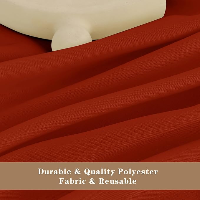 Tablecloths, Square Rust Polyester, 70 x 70 Inch