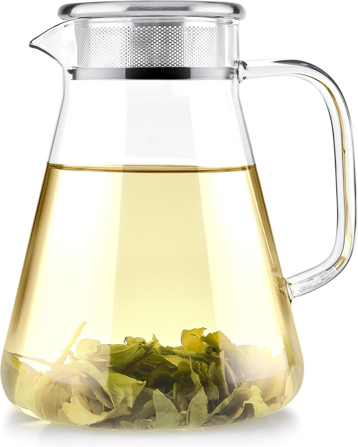 One-Touch Plastic-Free 2-in-1 Glass Teapot & Kettle, 40 oz