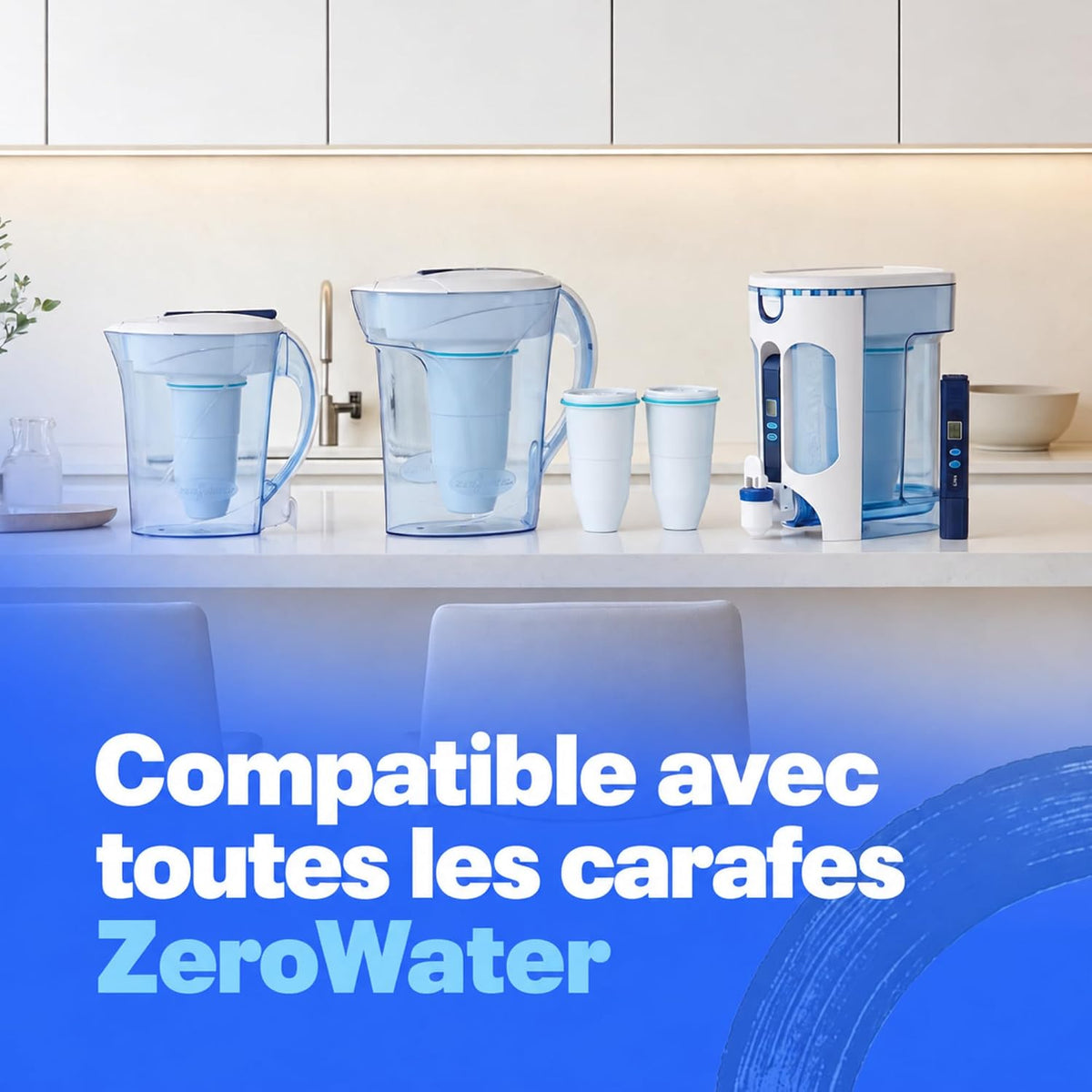 ZeroWater Official Replacement Water Filter Removes PFOA/PFOS 6-Pack​ – alternate view