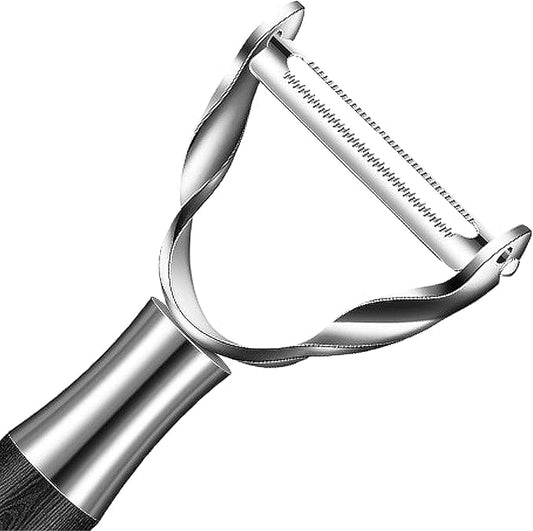 Peeler Ultra Sharp Stainless Steel Blades and Anti-slip Wood Handle Vegetable Fruit Potato Carrot Apple Peeler for Efficient Kitchen Prep