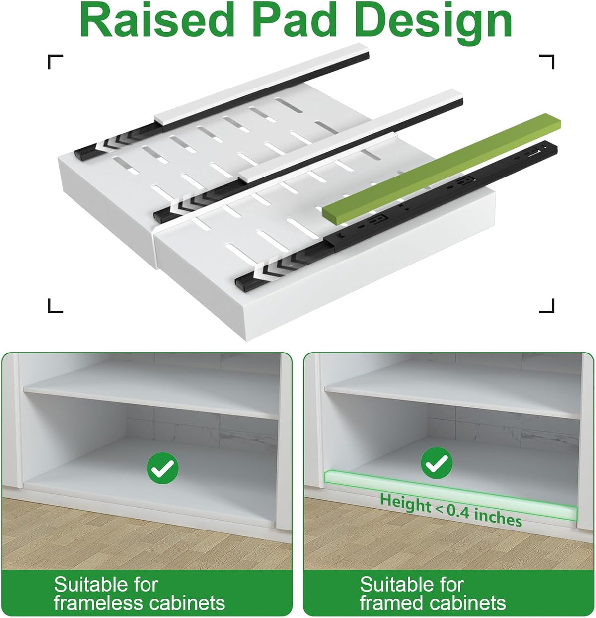 4 Pack Expandable Pull Out Cabinet Organizer,21" Deep – features