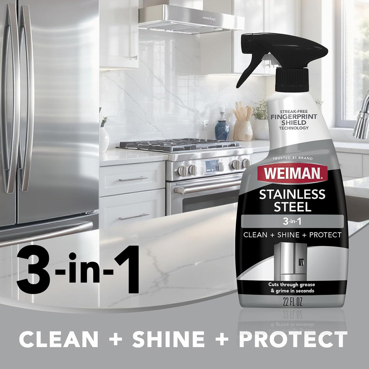 Stainless Steel Cleaner & Polish Spray, 6 Pack, Anti-Fingerprint – close-up