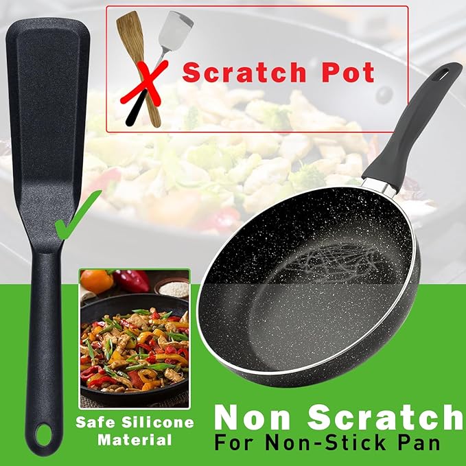 Egg Spatula is Heat Resistant Non-Stick Pancake Spatula - Silicone Spatula is used as Omlet Flipper for Cooking.
