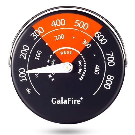 Wood Stove Thermometer Magnetic, Oven Temperature Meter for Wood Burning Stoves, Gas Stoves, Pellet Stoves, Avoid Stove Fan Damaged by Overheat