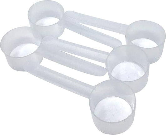4 Teaspoon (20 mL) Long Handle Scoop for Measuring Coffee, Pet Food, Grains, Protein, Spices and Other Dry Goods (Pack of 5)