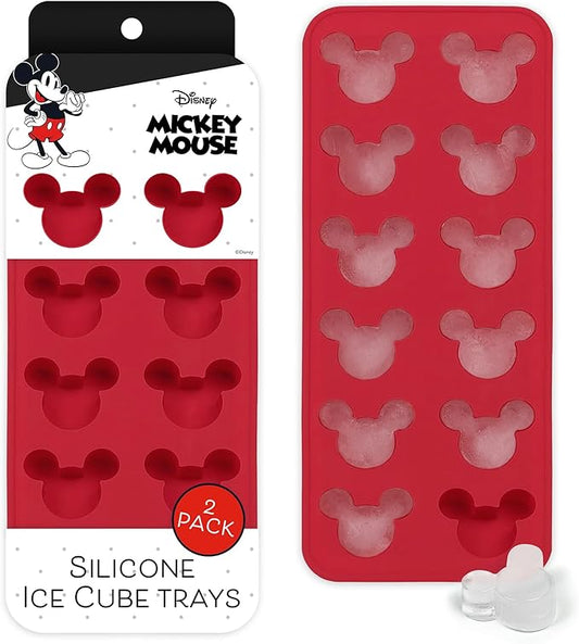 Disney Silicone Ice Cube Tray – 2 Pack Ice Trays for Freezer with Fun Mickey, Minnie & Winnie the Pooh Molds – Flexible BPA-Free Silicone Molds for Ice, Chocolate, and More