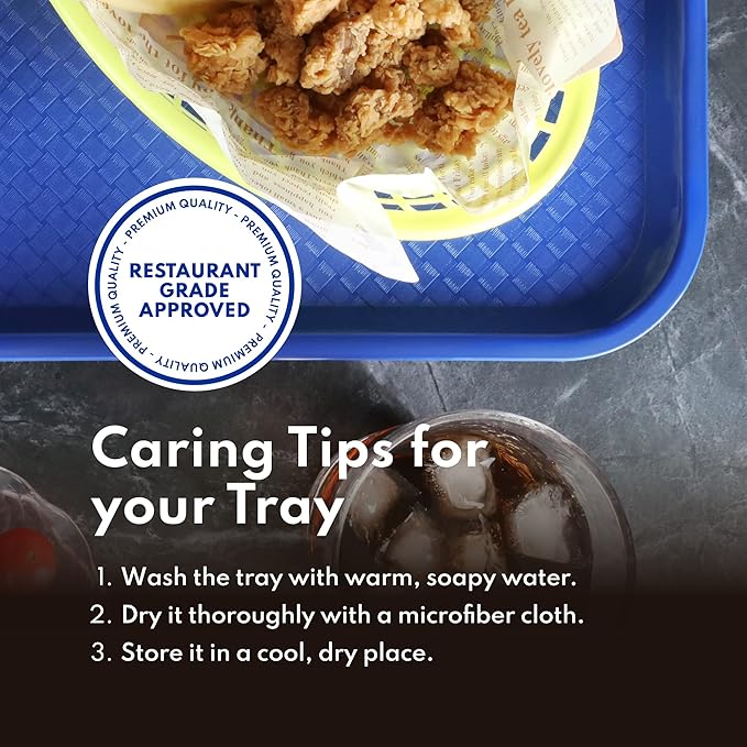 New Star Foodservice Fast Food Tray, Set of 12 (Brown, 10 by 14 Inch)