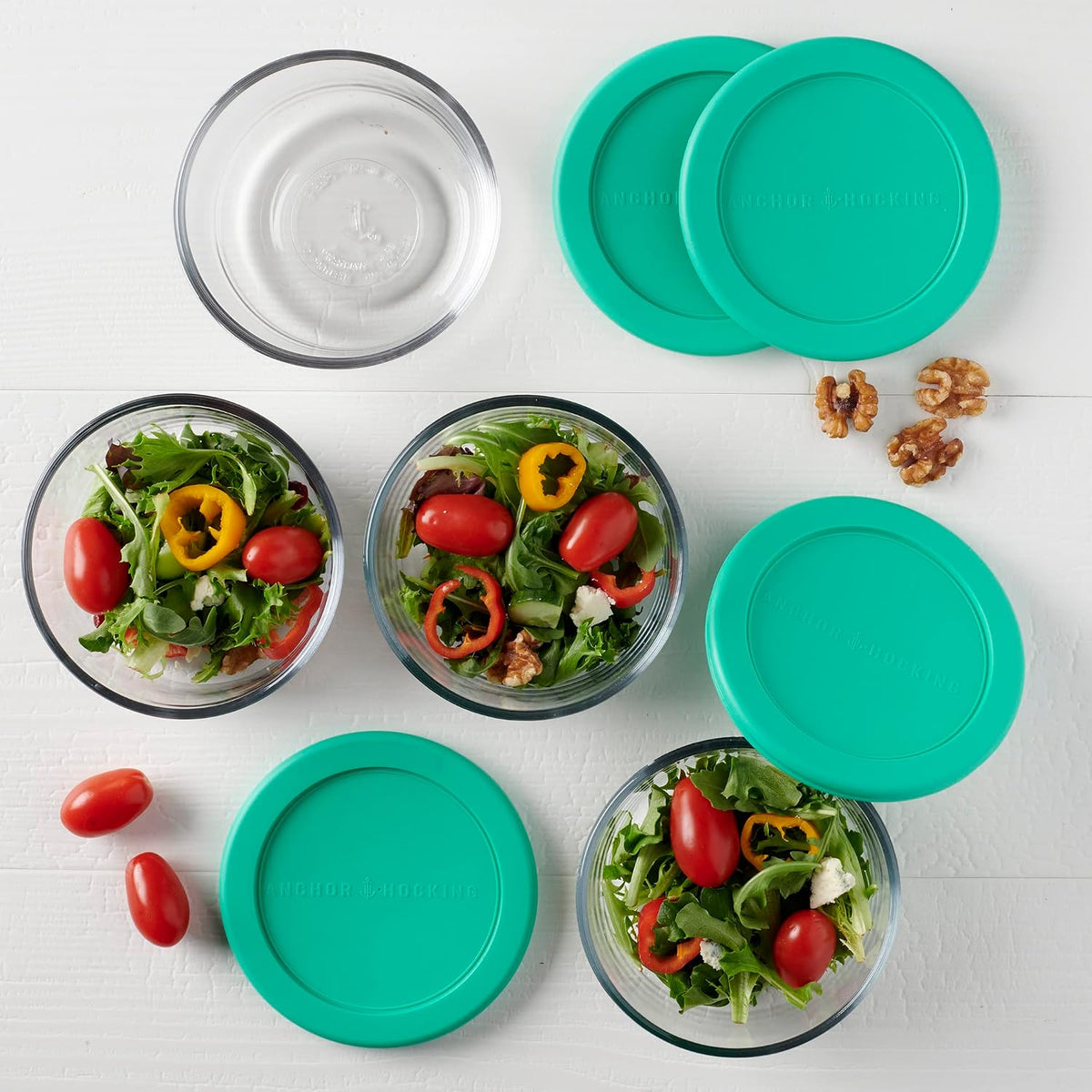 2 Cup Glass Storage Containers with Lids, Set of 4 Glass Food Storage – close-up