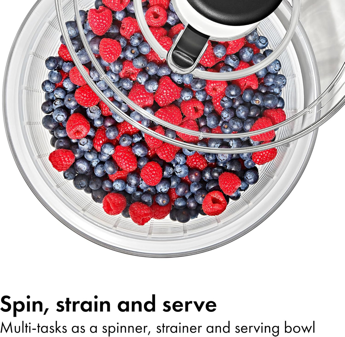 OXO Good Grips 6.22 Qt Salad Spinner, Vegetable Washer with Bowl & Strainer – size reference