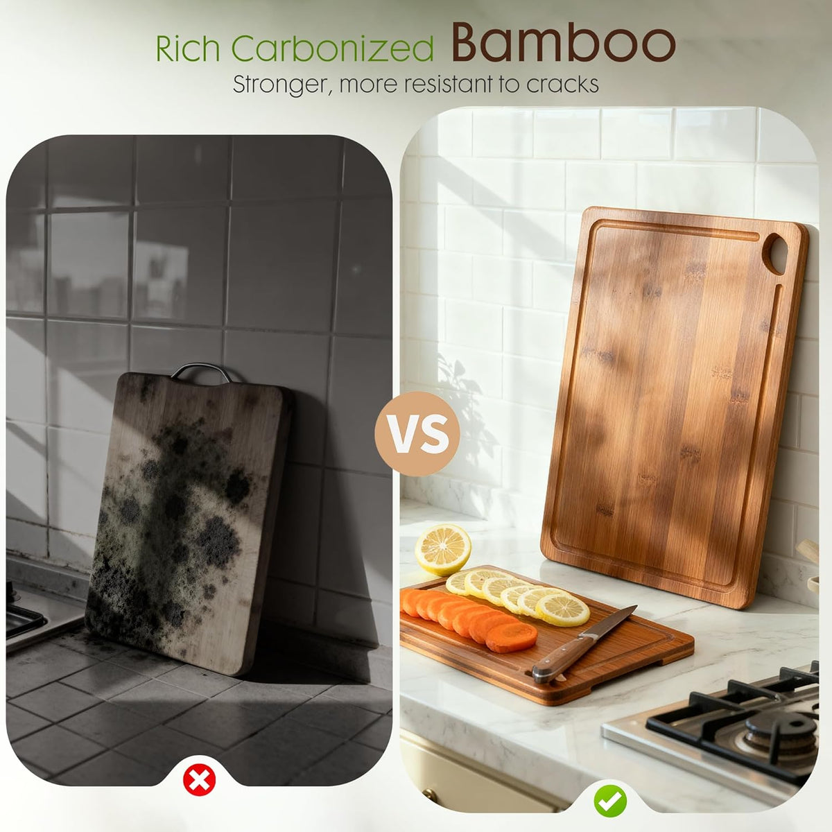 Bamboo Cutting Boards for Kitchen – close-up